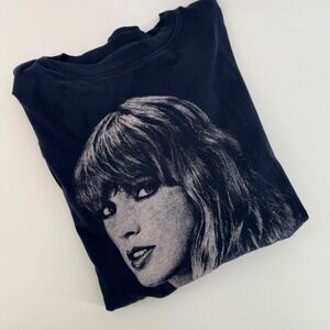 Taylor Swift The Eras Tour Long Sleeve T Shirt Black Graphic Print Size L